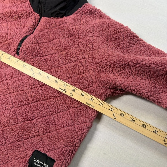 Calvin Klein Performance Size S/P Fleece Quarter Zip Cropped Jacket Sweatshirt - Picture 6 of 8